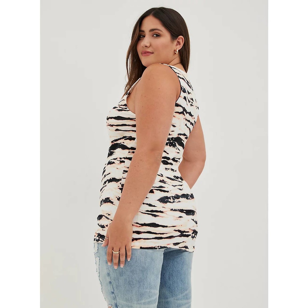 NWT Torrid Foxy Tiger Animal Sleeveless V-Neck Tank Top Shirt Size: 2X (18/20) - Picture 2 of 3